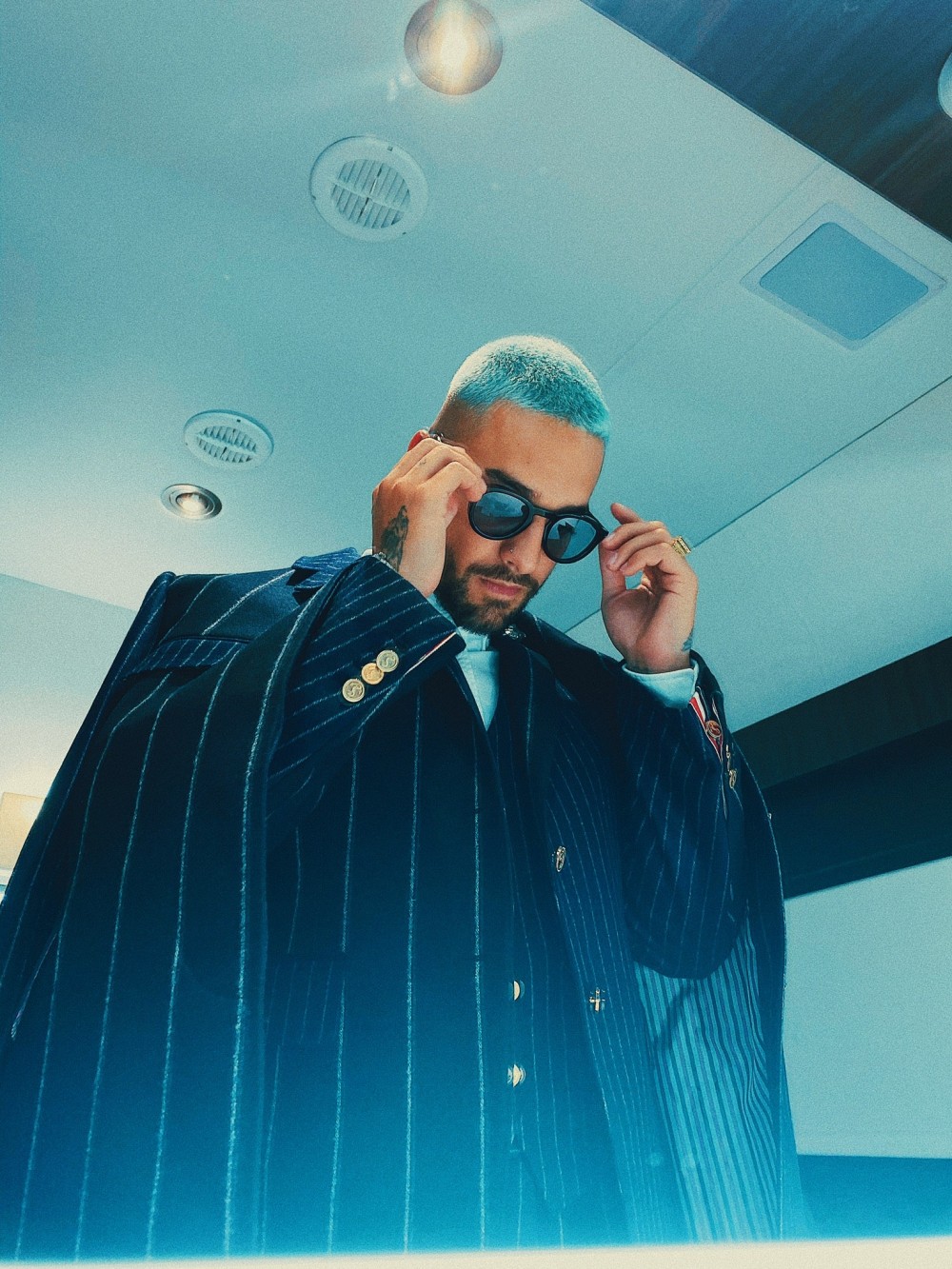 Maluma on His Thom Browne Performance Look For the American Music Awards