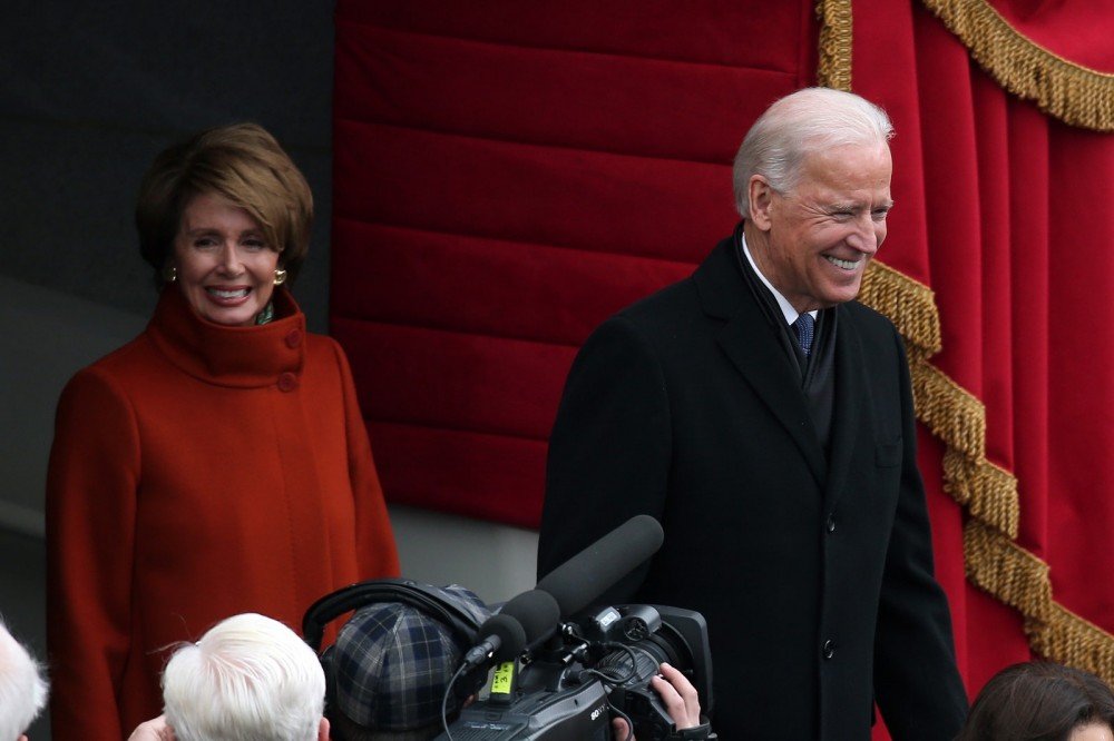 Sen. Nancy Pelosi attending Barack Obama's second inauguration January 21 2013.