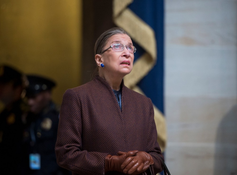Supreme Court Justice Ruth Bader Ginsburg attending President Barack Obama's inauguration January 21 2013.