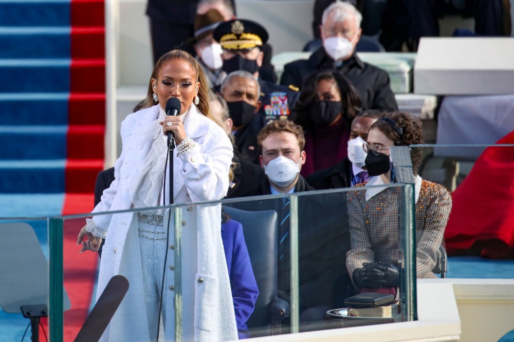 Jennifer Lopez Chose Suffragette White For Her Inauguration Day Performance 