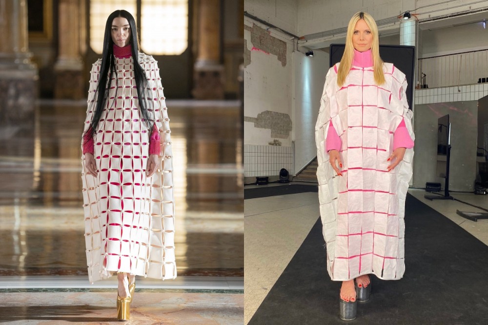 Valentino spring 2021 couture recreated by heidiklum