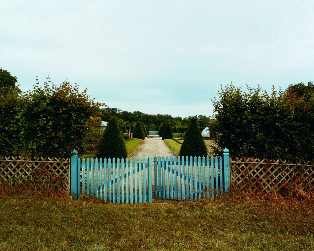 Designer Rachel Riley's entrance gates to the potager at her chteau on the Loire