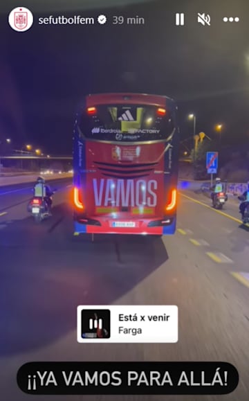 La Roja en el autobús por Madrid