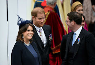 El príncipe Harry con Eugenia de York y su marido