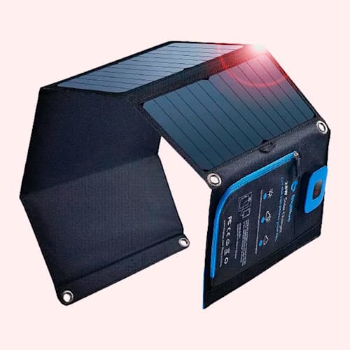 Un cargador solar portátil