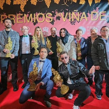 Algunas de las personalidades premiadas en la XI edición de los Viña de Oro en Torvizcón, Granada