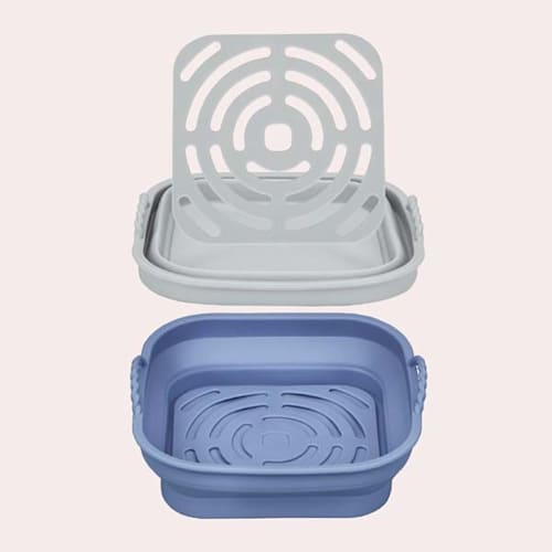 Moldes de silicona con base extraíble: HAUSPROFI 2PZ Molde Silicona Freidora de Aire 20CM