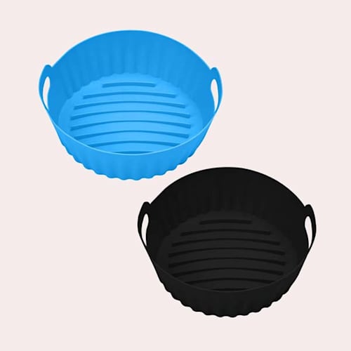 Moldes de silicona circulares de buena base: Venforze Molde de Silicona para Freidora de Aire