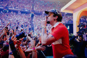 Bad Bunny performs onstage during night 1 of Bad Bunny: 