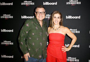 Ady Harley, Leila Cobo at the Billboard Latin Music Week 2025 Advisory Dinner on September 18, 2025 in Miami, Florida.