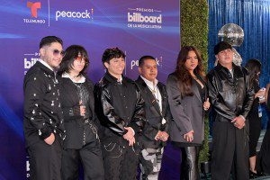 Members of Musza attend the 2025 Billboard Latin Music Awards at James L. Knight Center on October 23, 2025 in Miami, Florida.