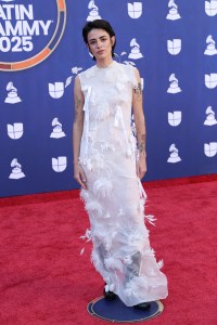 Argentine singer-songwriter Zoe Gotusso attends the 26th Annual Latin Grammy Awards at the MGM Grand Garden Arena in Las Vegas, Nevada on November 13, 2025.