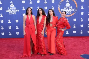 Spanish band Las Migas attends the 26th Annual Latin Grammy Awards at the MGM Grand Garden Arena in Las Vegas, Nevada on November 13, 2025.