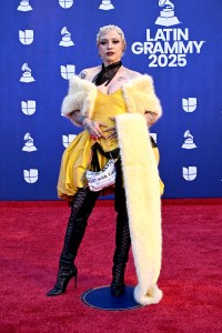 Mon Laferte attends The 26th Annual Latin GRAMMY Awards at MGM Grand Garden Arena on November 13, 2025 in Las Vegas, Nevada.