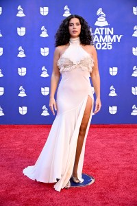 Nathy Peluso attends The 26th Annual Latin GRAMMY Awards at MGM Grand Garden Arena on November 13, 2025 in Las Vegas, Nevada. (Photo by Mindy Small/WireImage)