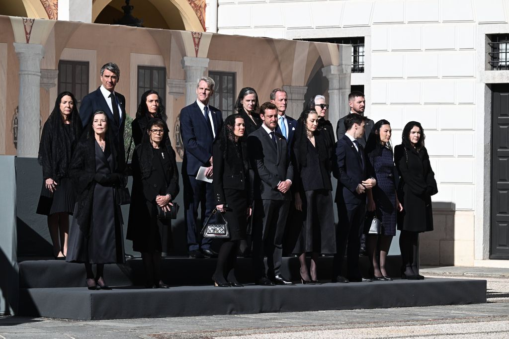La familia Grimaldi en la visita del Papa León XIV a Mónaco, 2026.