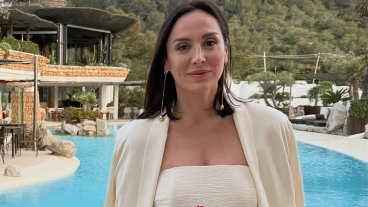 Tamara Falcó's Ivory Wedding Guest Look in Ibiza