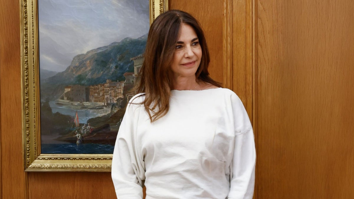 Mariló Montero's Sophisticated Linen Look at Zarzuela