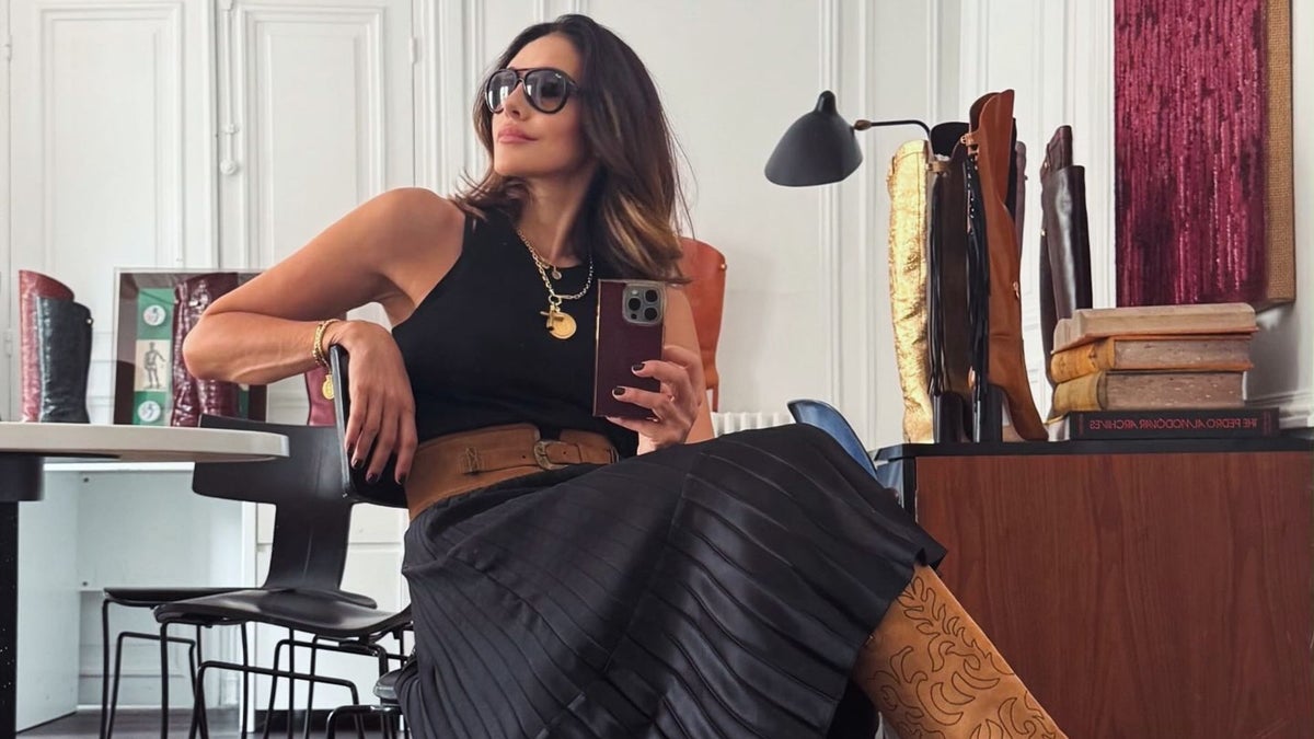 Adriana Abascal Defies Summer Heat with Cowboy Boots and Denim