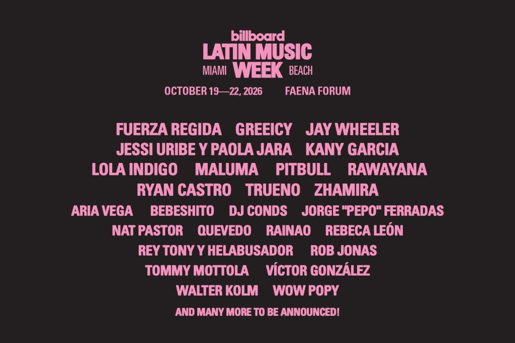 Maluma, Quevedo and More Join 2026 Billboard Latin Music Week