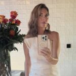 Lourdes Montes' Elegant White Look in Málaga
