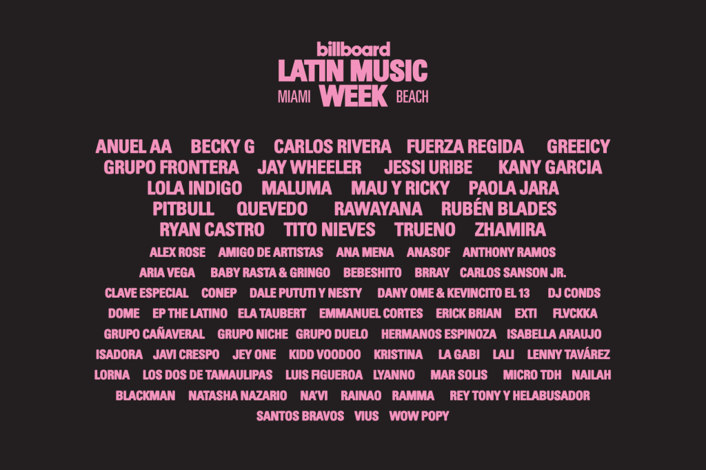 Billboard Latin Music Week 2026: Final Lineup and Programming Revealed
